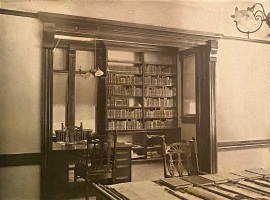 Historic Photo of the reading Room from the Library
